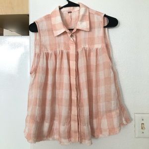 Free people button up tank